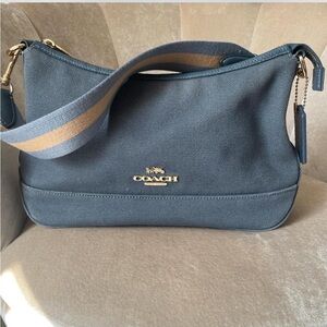 Denim Shoulder Coach Bag